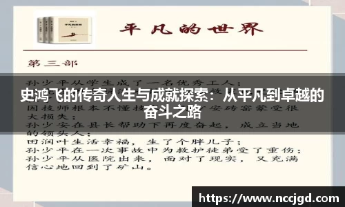 史鸿飞的传奇人生与成就探索：从平凡到卓越的奋斗之路